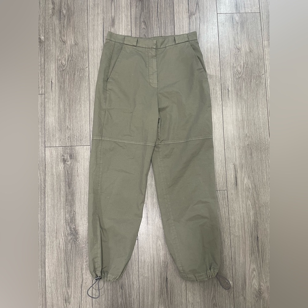 Brunello Cucinelli‎ Women’s Olive Utility Pants Drawstring Ankle Size 6